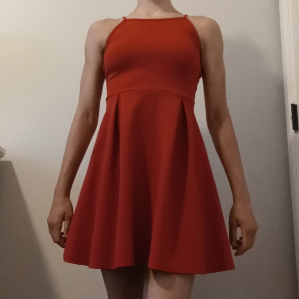 Women's mini red dress